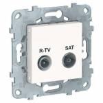 UNICA NEW розетка R-TV/ SAT, оконечная, белый | арт. NU545518 | Schneider Electric  