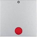 Клавиша с красной линзой и символом "О", BERKER S.1/B.1/B.3/B.7, алюминиевый, матовый лак | арт. 16241404 | Berker  