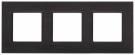 14-5203-05 ЭРА Рамка на 3 поста, металл, Эра Elegance, чёрный+антр (5/25/900) | арт. Б0034555 | ЭРА  