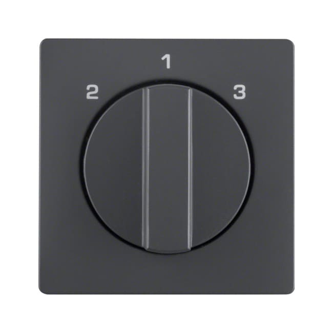 Накладка для 3-х ступенчатого выключателя 2-1-3, Berker Q.1/Q.3/Q.7, антрацитовый, бархатный лак | Berker | арт. 10846086