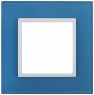 14-5101-28 ЭРА Рамка на 1 пост, стекло, Эра Elegance, голубой+бел (10/50/1800) | арт. Б0034482 | ЭРА  