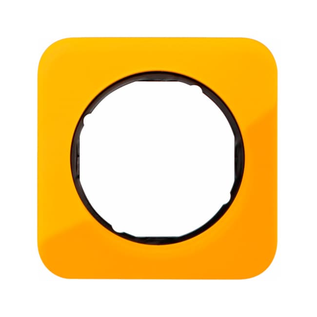 Рамка, 1-местная, BERKER R.1, Акрил оранжевый прозрачный/черный, глянцевый | Berker | арт. 10112334