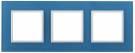 14-5103-28 ЭРА Рамка на 3 поста, стекло, Эра Elegance, голубой+бел (5/25/900) | арт. Б0034518 | ЭРА  
