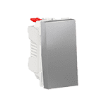 UNICA MODULAR выключатель 1-клавишный, кнопочный, сх. 1, 10 A, 1 мод, алюминий | арт. NU310630 | Schneider Electric  