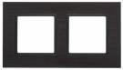 14-5202-05 ЭРА Рамка на 2 поста, металл, Эра Elegance, чёрный+антр (5/50/1200) | арт. Б0034549 | ЭРА  