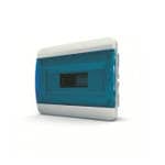 Щит встраиваемый 8 мод. IP41, прозрачная синяя дверца | арт. 01-02-004 | Tekfor  