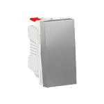UNICA MODULAR выключатель 1-клавишный, сх. 1, 10 AX, 250 В, 1 модуль, алюминий | арт. NU310130 | Schneider Electric  