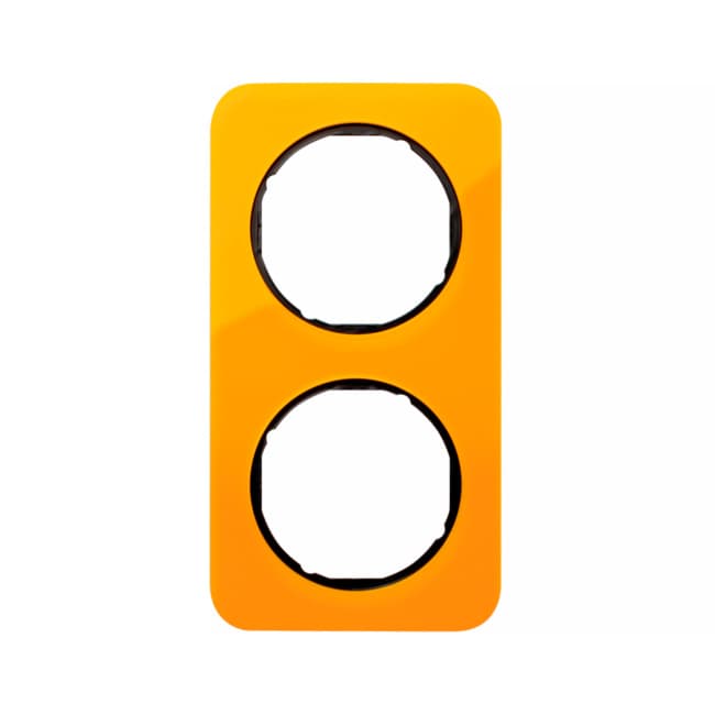 Рамка, 2-местная, BERKER R.1, Акрил оранжевый прозрачный/черный, глянцевый | Berker | арт. 10122334