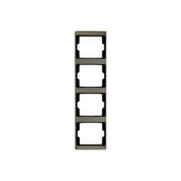 Рамка 4-местная, вертикальная, Arsys,  светло-бронзовый матовый, окрашенный алюминий | Berker | арт. 13440001