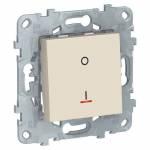 UNICA NEW выключатель двухполюсный, 1-кл., с индик., сх. 2а, 16 AX, 250 В, БЕЖ | арт. NU526244S | Schneider Electric  