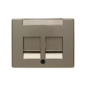 Накладка с шторками от пыли и полем для надписи, Arsys, светло-бронзовый матовый, окрашенный алюмини | арт. 11829011 | Berker  