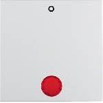 Клавиша с красной линзой и символом "О", S.1/B.3/B.7, полярная белизна, матовый | арт. 16241909 | Berker  