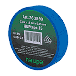 Изолента ПВХ 19 мм x 33 м цвет синий | арт. 263890 | Haupa  