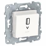 UNICA NEW выключатель карточный, с подсветкой, 10 А, белый | арт. NU528318 | Schneider Electric  