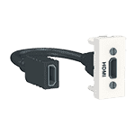 UNICA MODULAR розетка HDMI, 1 модуль, белый | арт. NU343018 | Schneider Electric  