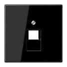 Крышка для одинарной телефонной и компьютерной розетки UAE; черная | арт. LS969-1UASW | JUNG  
