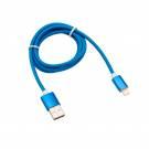 Кабель REXANT USB-Lightning 1 м, синяя нейлоновая оплетка | арт. 18-7052 |   