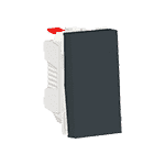 UNICA MODULAR выключатель 1-клавишный, сх. 1, 10 AX, 250 В, 1 модуль, антрацит | арт. NU310154 | Schneider Electric  