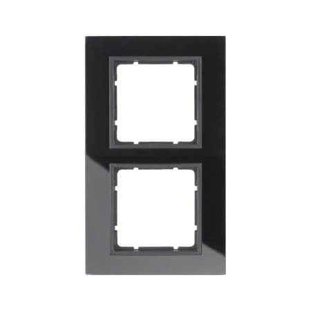 Рамка 2-местная, BERKER B.7, Стекло, цвет: черный / антрацитовый, матовый | Berker | арт. 10126616
