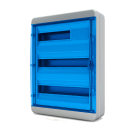 Щит навесной BNS 65-54-1, 54 мод. IP65, прозрачная синяя дверца | арт. 01-03-064 | Tekfor  