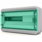 Щит навесной 18 мод. IP65, прозрачная зеленая дверца | арт. 01-03-002 | Tekfor  