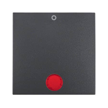 Клавиша с красной линзой и символом "О", BERKER S.1/B.3/B.7, цвет: антрацитовый, матовый | Berker | арт. 16241606
