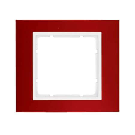 Рамка 1-местная, B.3, анодированный Алюминий цвет: красный / полярная белизна, матовый | Berker | арт. 10113022