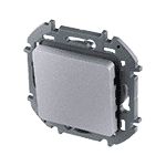 Выключатель одноклавишный - INSPIRIA - 10 AX - 250 В~ - алюминий | арт. 673602 | Legrand  