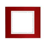 Рамка 1-местная, B.3, анодированный Алюминий цвет: красный / полярная белизна, матовый | арт. 10113022 | Berker  