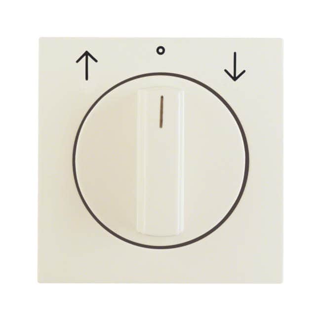 Центральная панель с вращающейся ручкой для жалюзийного поворотного выключателя, BERKER S.1, белый,  | Berker | арт. 10808982