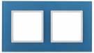 14-5102-28 ЭРА Рамка на 2 поста, стекло, Эра Elegance, голубой+бел (5/50/1200) | арт. Б0034500 | ЭРА  