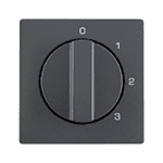 Накладка для 3-х ступенчатого выключателя 0-1-2-3, Berker Q.1/Q.3/Q.7, антрацитовый, бархатный лак | арт. 10966086 | Berker  