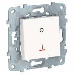 UNICA NEW выключатель двухполюсный, 1-кл., с индик., сх.2а, 16 AX, 250В, белый | арт. NU526218S | Schneider Electric  