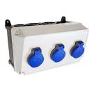 Профи-комбинация, 3 розетки Schuko, IP44 | арт. ZH1601-S244 | JK-Box  