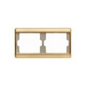 Рамка 2-ая, горизонтальная, Arsys, золотой матовый, анодированный алюминий | арт. 13640002 | Berker  