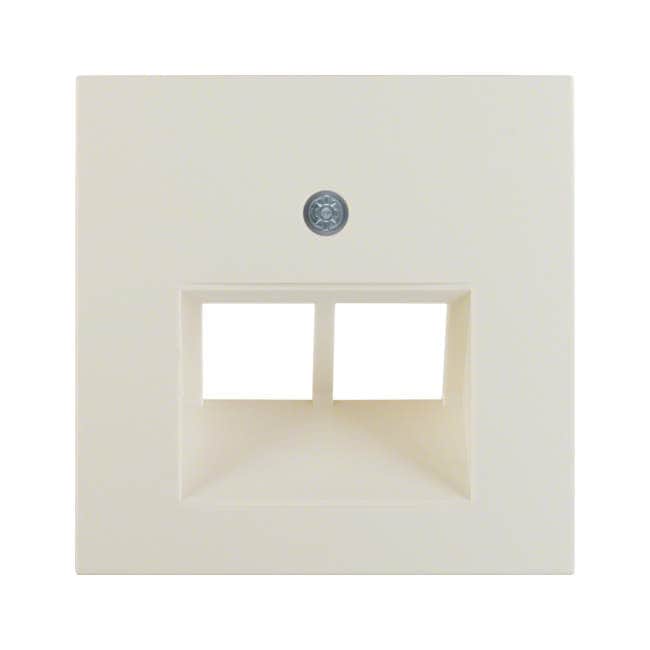 Центральная панель для розетки UAE, 2-местная, BERKER S.1, белый, глянцевый | Berker | арт. 14098982