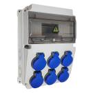 Щиток для 10 автоматов, с 6 розетками Schuko, IP44 | арт. BD2-2602-0000 | Bemis  