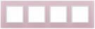 14-5104-30 ЭРА Рамка на 4 поста, стекло, Эра Elegance, розовый+бел (5/25/900) | арт. Б0034538 | ЭРА  