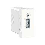 UNICA MODULAR розетка USB, 5 В / 1000 мА, 1 модуль белый | арт. NU342818 | Schneider Electric  