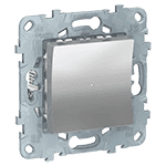 UNICA NEW релейный выключатель Wiser нажимной, 10А, алюминий | арт. NU553730 | Schneider Electric  
