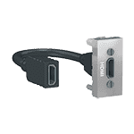 UNICA MODULAR розетка HDMI, 1 модуль, алюминий | арт. NU343030 | Schneider Electric  