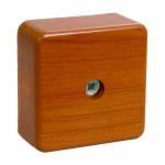 Коробка КМ41206-05 распаячная для о/п 50х50х20 мм дуб (4 клеммы 3мм2) | арт. UKO10-050-050-020-K24 | IEK  