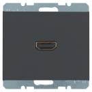 Розетка высокой четкости BMO HDMI, Berker K.1, цвет: антрацитовый | арт. 3315427006 | Berker  
