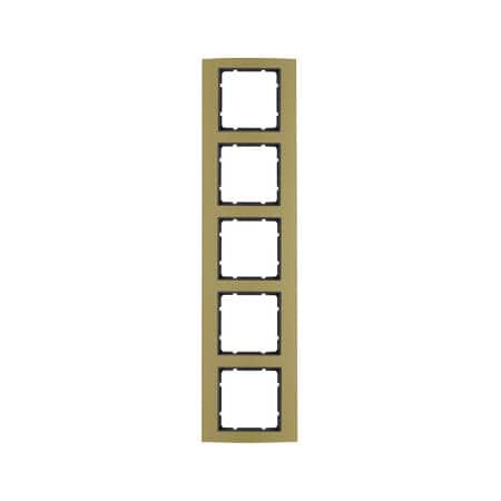 Рамка 5-местная, B.3, анодированный Алюминий цвет: золотой / антрацитовый, матовый | Berker | арт. 10153016