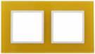 14-5102-21 ЭРА Рамка на 2 поста, стекло, Эра Elegance, жёлтый+бел (5/50/1200) | арт. Б0034494 | ЭРА  