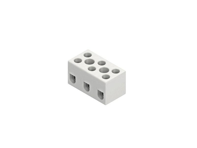 Клеммная колодка 3x1,5-10 мм², фарфор, цвет белый, с монтажным отверстием | Kleinhuis | арт. 120.G
