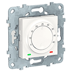 UNICA NEW термостат теплого пола, 10А, выносной термодатчик, белый | арт. NU550318 | Schneider Electric  