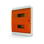 Щит навесной BNO 40-24-1, 24 мод. IP41, прозрачная оранжевая дверца | арт. 01-01-043 | Tekfor  