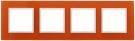 14-5104-22 ЭРА Рамка на 4 поста, стекло, Эра Elegance, оранжевый+бел (5/25/900) | арт. Б0034531 | ЭРА  