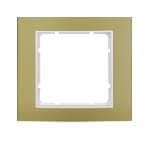 Рамка 1-местная, B.3, аланодированный Алюминий цвет: золотой /полярная белизна, матовый | арт. 10113046 | Berker  